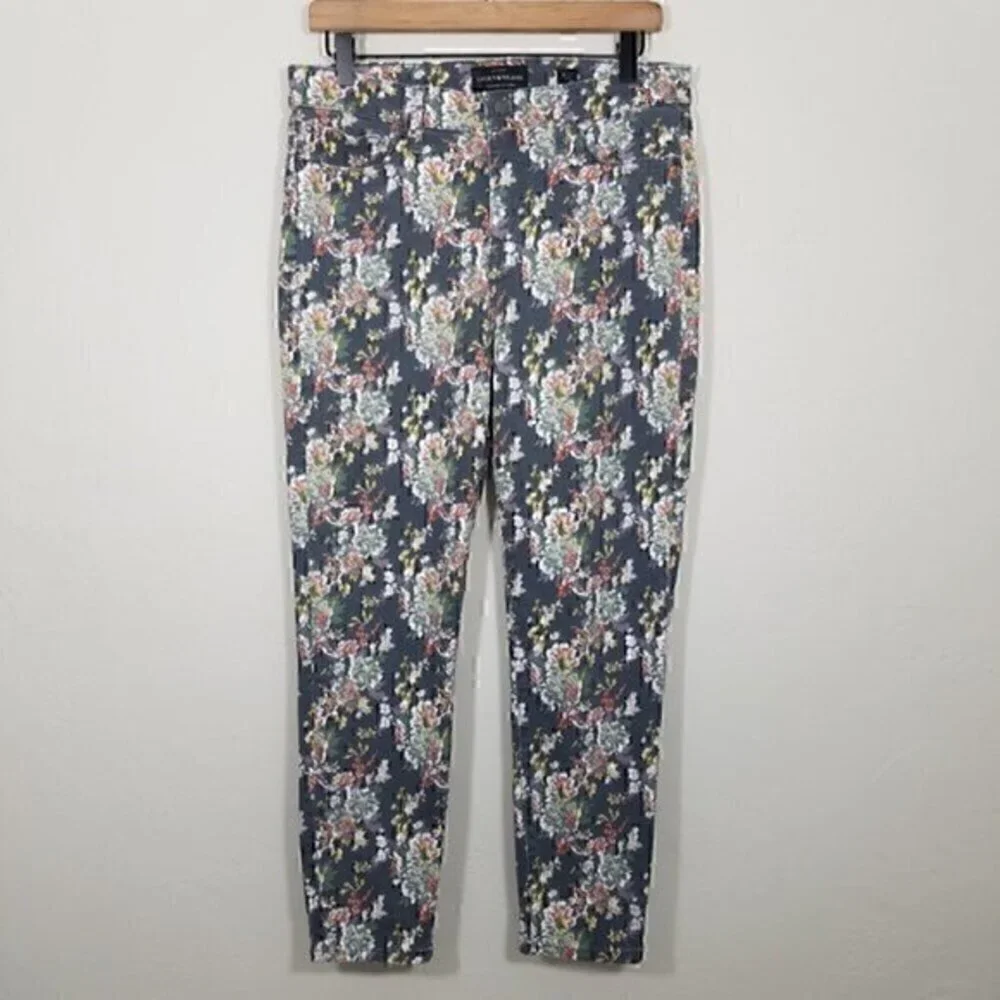 Lucky Brand Ava Crop Floral Stretch Jeans Size 10/30